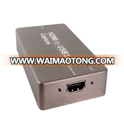 Plug & Play HDMI-USB3.0 Dongle Professional USB Capture Card with Metal Case ,Easy to Take