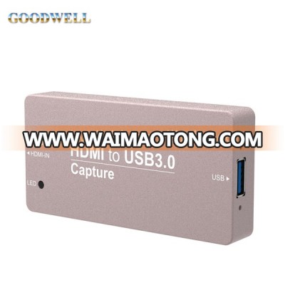 Waimaotong Recommend Gold Suppliers Portable Mini Metal Case USB Capture HDMI Dongle for Broadcasting