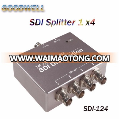 Pocket Size Broadcast Quality SDI Distributor 1 to 4 with 3G/HD/SD-SDI Input & Output