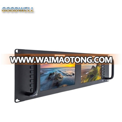 New Hot Popular Dural Rack Mount IPS 1280X 800 7" HD SDI Camcorder Monitor with SDI AV IHDMI Input and Output